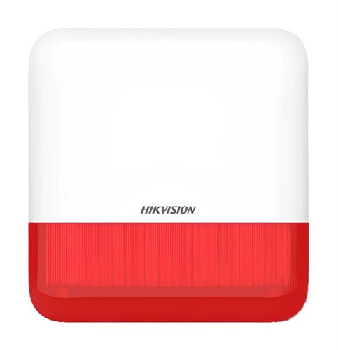 Sirena exterior indicador rojo Hikvision AX PRO DS-PS1-E-WE - cerrajeriareina.com
