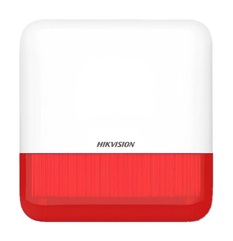 Sirena exterior indicador rojo Hikvision AX PRO DS-PS1-E-WE - cerrajeriareina.com