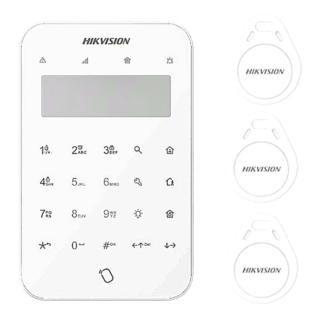 Teclado táctil con pantalla LCD Hikvision AX PRO DS-PK1-LT-WE